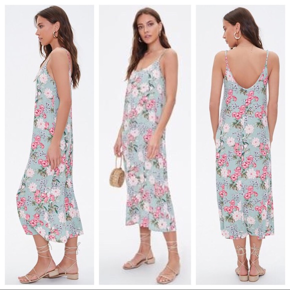 NWT Forever 21 Sage Maxi Dress - Picture 2 of 6